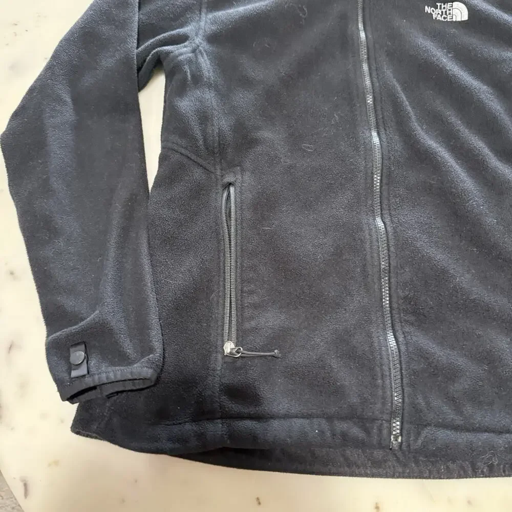 The North Face Mens M TKA 100 Glacier Full Zip Fleece Jacket Black
